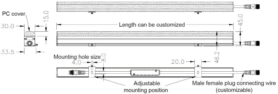 Factory Price DC24V LED Wall Washer Light Linear Fixtures with CE RoHS Certificated