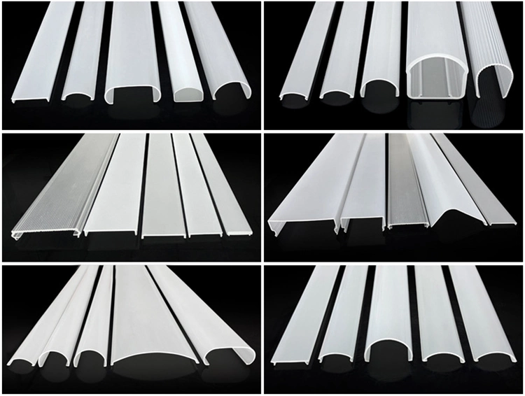 PC Lampshade Extrusion Molding Hard Light Strip Non-Standard Extruded Lampshade PC Lens