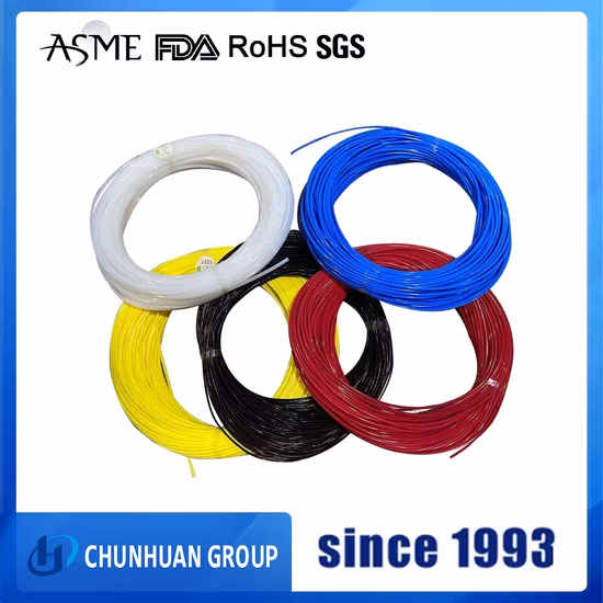 ISO9001-zertifiziertes extrudiertes PTFE-Kapillarrohr aus weiß/rot/schwarzem dünnem Kunststoff